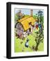 Jack Climbs Down the Beanstalk, Illustration from 'Jack and the Beanstalk', 1969-English School-Framed Giclee Print