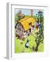 Jack Climbs Down the Beanstalk, Illustration from 'Jack and the Beanstalk', 1969-English School-Framed Giclee Print