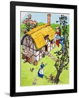 Jack Climbs Down the Beanstalk, Illustration from 'Jack and the Beanstalk', 1969-English School-Framed Giclee Print