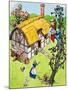 Jack Climbs Down the Beanstalk, Illustration from 'Jack and the Beanstalk', 1969-English School-Mounted Giclee Print