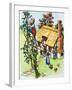 Jack Climbs the Beanstalk, Illustration from 'Jack and the Beanstalk', 1969-English School-Framed Giclee Print