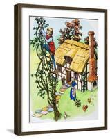 Jack Climbs the Beanstalk, Illustration from 'Jack and the Beanstalk', 1969-English School-Framed Giclee Print