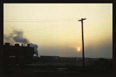 Working on a locomotive at the 40th Street railroad shops, Chicago, 1942-Jack Delano-Giclee Print