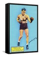 Jack Dempsey and a Message to the Boys-Lantern Press-Framed Stretched Canvas