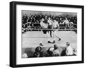 Jack Dempsey, World Heavyweight Champion. Boxing in the Ring, Ca. 1922-26-null-Framed Photo