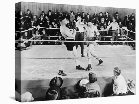 Jack Dempsey, World Heavyweight Champion. Boxing in the Ring, Ca. 1922-26-null-Stretched Canvas