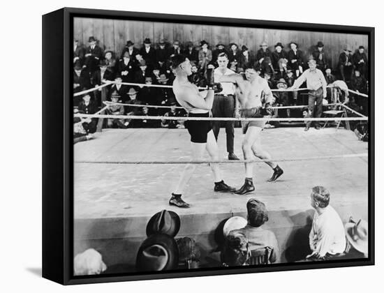 Jack Dempsey, World Heavyweight Champion. Boxing in the Ring, Ca. 1922-26-null-Framed Stretched Canvas