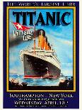 Titanic White Star Line Travel Poster 2-Jack Dow-Framed Stretched Canvas