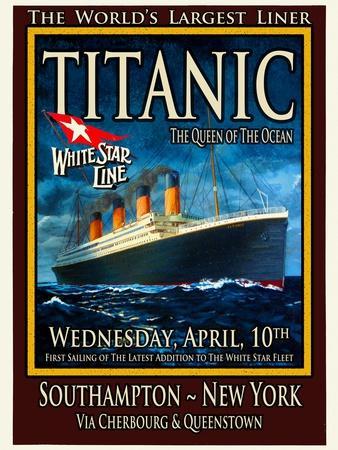 Titanic White Star Line Travel Poster 2' Giclee Print - Jack Dow |  