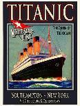 Titanic White Star Line Travel Poster 1-Jack Dow-Framed Giclee Print