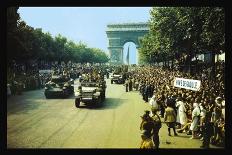 Crowds of French Patriots Line the Champ Elysess-Jack Downey-Art Print