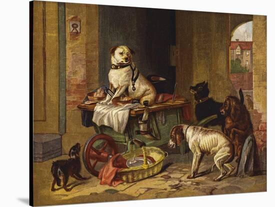 Jack in Office-Edwin Henry Landseer-Stretched Canvas