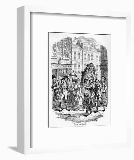 Jack in the Green on May Day-George Cruikshank-Framed Art Print