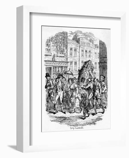Jack in the Green on May Day-George Cruikshank-Framed Art Print