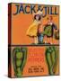 Jack & Jill Peppers Label - New York, NY-Lantern Press-Stretched Canvas