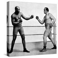 Jack Johnson and James Jeffries, 1910-null-Stretched Canvas