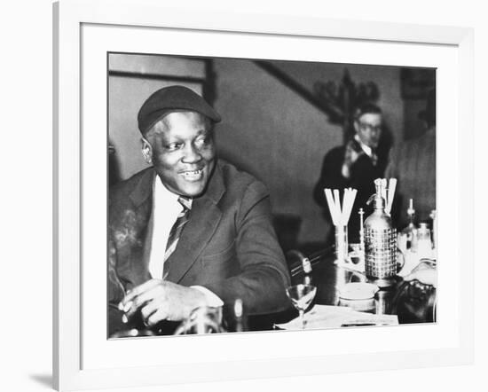 Jack Johnson Former Heavyweight Champion in Paris April 4, 1933-null-Framed Photo