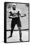 Jack Johnson, the First Black World Heavyweight Boxing Champion, 1908-null-Framed Stretched Canvas