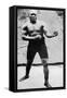 Jack Johnson, the First Black World Heavyweight Boxing Champion, 1908-null-Framed Stretched Canvas