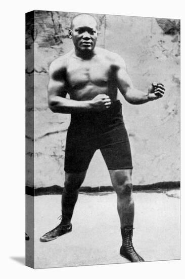 Jack Johnson, the First Black World Heavyweight Boxing Champion, 1908-null-Stretched Canvas