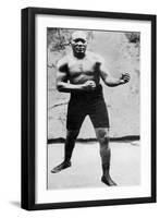 Jack Johnson, the First Black World Heavyweight Boxing Champion, 1908-null-Framed Giclee Print