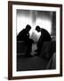 Jack Kennedy Conferring with His Brother and Campaign Organizer Bobby Kennedy in Hotel Suite-Hank Walker-Framed Premium Photographic Print