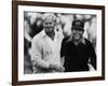 Jack Nicklaus, Lee Trevino, at U.S. Open Championship in Pebble Beach, California, June 18, 1972-null-Framed Photo