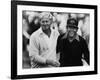 Jack Nicklaus, Lee Trevino, at U.S. Open Championship in Pebble Beach, California, June 18, 1972-null-Framed Photo