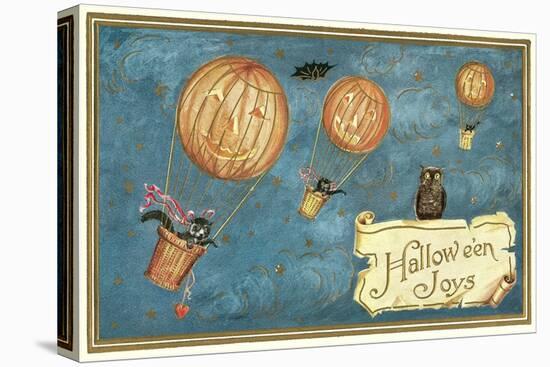 Jack O'Lantern Balloons-null-Stretched Canvas