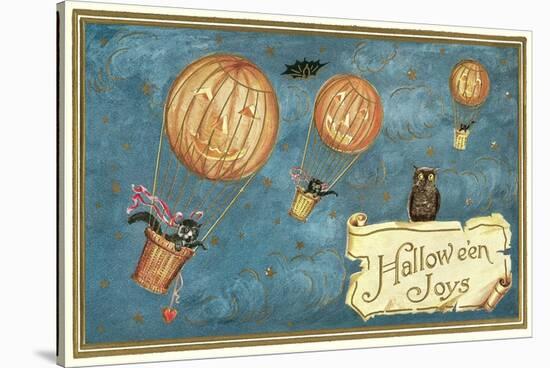 Jack O'Lantern Balloons-null-Stretched Canvas