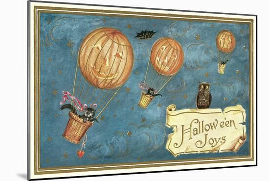 Jack O'Lantern Balloons-null-Mounted Art Print