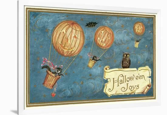 Jack O'Lantern Balloons-null-Framed Art Print