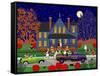 Jack O' Lantern House-Mark Frost-Framed Stretched Canvas