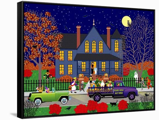 Jack O' Lantern House-Mark Frost-Framed Stretched Canvas