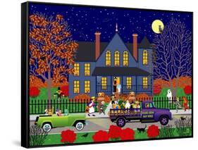 Jack O' Lantern House-Mark Frost-Framed Stretched Canvas