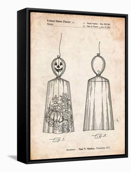 Jack O'Lantern Patent-Cole Borders-Framed Stretched Canvas