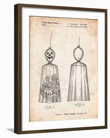 Jack O'Lantern Patent-Cole Borders-Framed Art Print