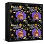 Jack O Man 3 - Halloween Pattern-Sheena Pike Art And Illustration-Framed Stretched Canvas