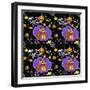 Jack O Man 3 - Halloween Pattern-Sheena Pike Art And Illustration-Framed Giclee Print