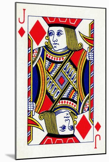 Jack of Diamonds from a deck of Goodall & Son Ltd. playing cards, c1940-Unknown-Mounted Giclee Print