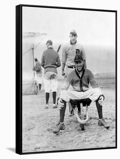 Jack Onslow & Ossie Vitt, Detroit Tigers, Baseball Photo - Detroit, MI-Lantern Press-Framed Stretched Canvas