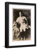 Jack Pickford, Film Actor, with Dogs-null-Framed Photographic Print