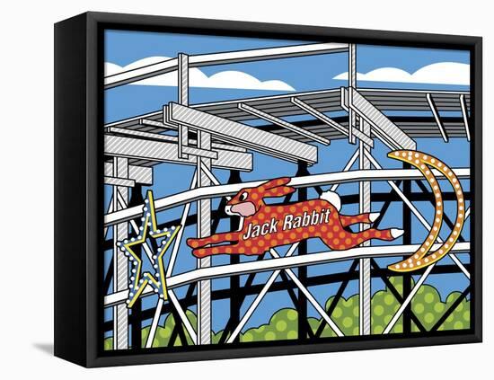 Jack Rabbit Roller Coaster-Ron Magnes-Framed Stretched Canvas