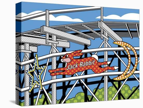 Jack Rabbit Roller Coaster-Ron Magnes-Stretched Canvas