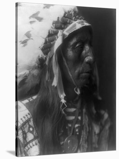 Jack Red Cloud Ogalala Indian Portrait Curtis Photograph-Lantern Press-Stretched Canvas