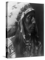 Jack Red Cloud Ogalala Indian Portrait Curtis Photograph-Lantern Press-Stretched Canvas