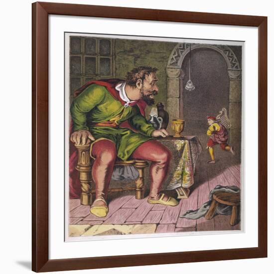 Jack Runs off with the Giant's Harp-null-Framed Art Print