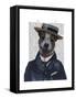 Jack Russell in Boater-Fab Funky-Framed Stretched Canvas