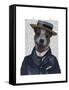 Jack Russell in Boater-Fab Funky-Framed Stretched Canvas