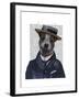 Jack Russell in Boater-Fab Funky-Framed Art Print